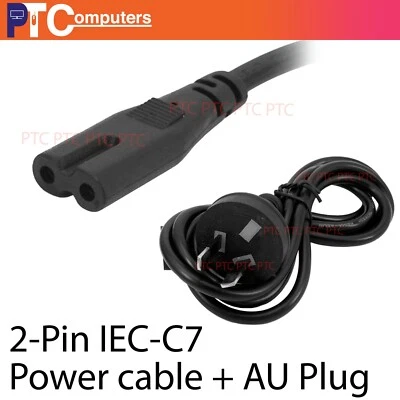 $4.20 • Buy 2 Pin Figure 8 IEC-C7 AC Power Cord Lead For Charger PS4 PS3 Slim Wall-AU Plug