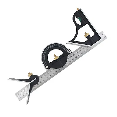 12  300mm Combination Square Ruler Protractor Level Measuring Angle Ruler Set • $16.61