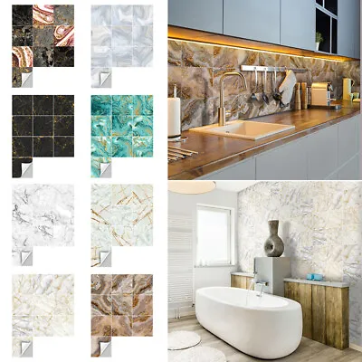 90Pcs Mosaic Wall Tile Sticker Bathroom Kitchen Home Decal Decor Self Adhesive • $193.86