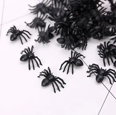 50 X Mini Spiders Set Creepy Crawlies Table Setting Spider Halloween Decoration • £2.99