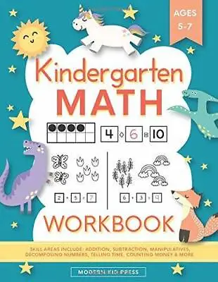 Kindergarten Math Workbook: Kindergarten And 1st Grade Workbook Age 5-7 | - GOOD • $4.70