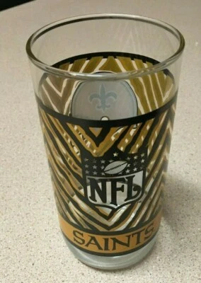 $20 • Buy Vintage & Rare New Orleans Saints Glass Old Mcdonald's Coca-cola