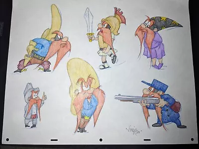 LOONEY TUNES Animation Cel Art Chuck Jones Cartoons VIRGIL ROSS MODEL SHEET  X3 • $500