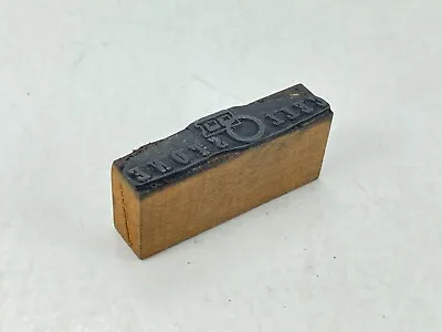 Vintage 1970s Virginia Printing Wood Block Metal Stamp CellOStone Cell O Stone • $17.14