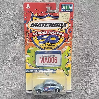 Matchbox Across America 50th Birthday Series #6 Massachusetts 1962 VW Beetle • $5.99