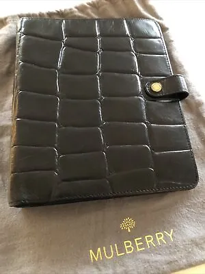 Stunning Mulberry Planner Filofax In Black Congo Leather Excellent Condition • £357