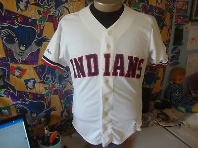 Vintage 80s Cleveland Indians Authentic Rawlings Jersey 40 • $95.47