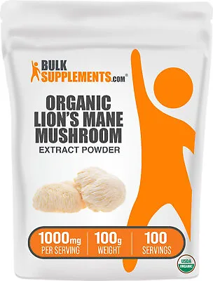 BulkSupplements Organic Lion's Mane Mushroom Extract - 1g Per Serving • $14.96