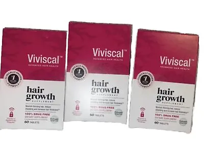Lot Of 3 Boxes Viviscal Extra Strength Hair Growth Supplements 180 Tablets. NEW • $68.85