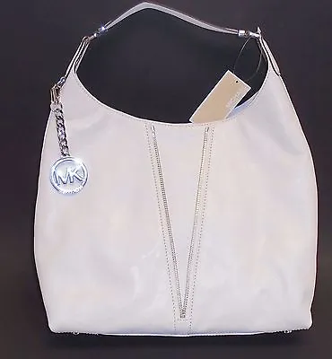 New Michael Kors Newman Optic White Leather Large Hoboshoulderhand Bag • $369.99