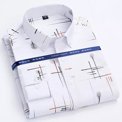 Men's Dress Shirts Long Sleeves Business Botton Down Non Iron Casual Shirts Tops • $18.39