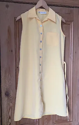 £10.50 • Buy Vtg 1980’s Charlotte Halton River Island Lemon Day Dress Shirt Uk 10 Ex Con