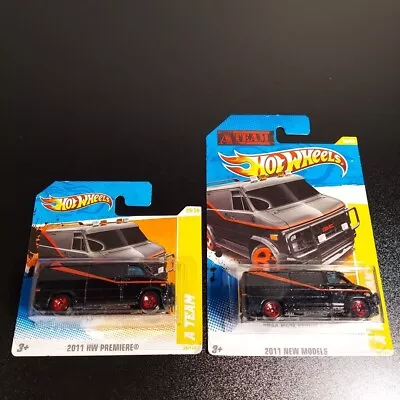 2011 Hot Wheels New Models A Team Van - Short Card And Regular Card Lot Of 2 • $29.99