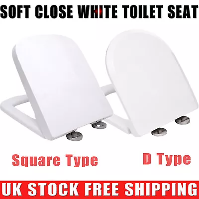 White D Shaped Toilet Seat Anctibacterial Duroplast Quick Release Toilet Seat  • £14.83