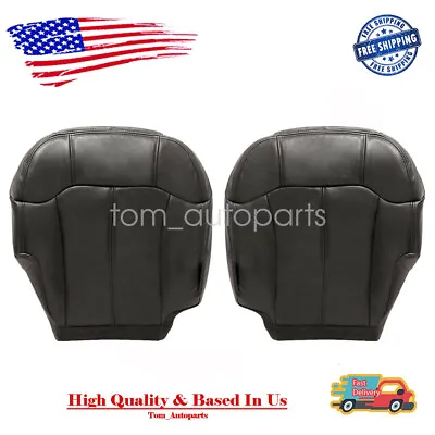 Front Bottom Leather Seat Cover Dark Gray For 99-02 Chevy Silverado GMC Sierra • $43.99