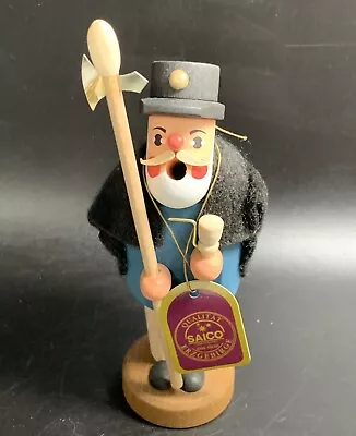 SAICO Seiffen Erzgebirge German Wood Incense Smoker Watchmen Black Rope Hat • $35.99