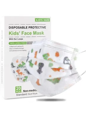 Disposable Face Mask For Kids 3 Ply Comfort Breathable  Pack Of 20  • £8.99