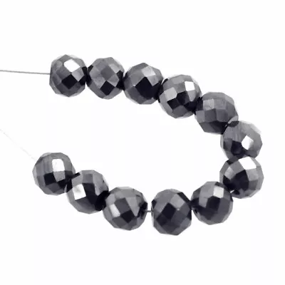$109 • Buy Black Diamond Beads 5 Mm 12 Beads Great Quality AAA Certified ! Jewelry Making