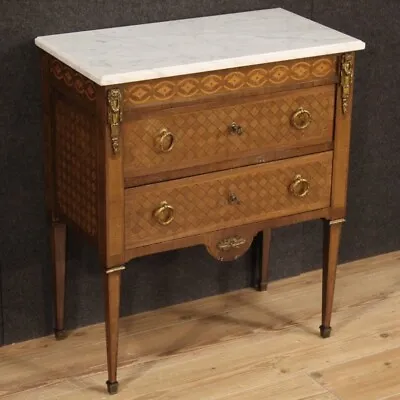 Commode Dresser Furniture In Inlaid Wood Marble Antique Style Louis XVI 900 • $4500