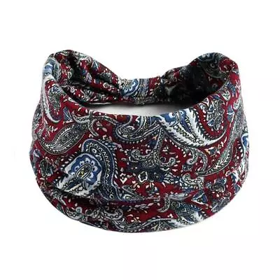 2-way Multi-coloured Paisley Print Knotted Bandanna Headband • $13.95