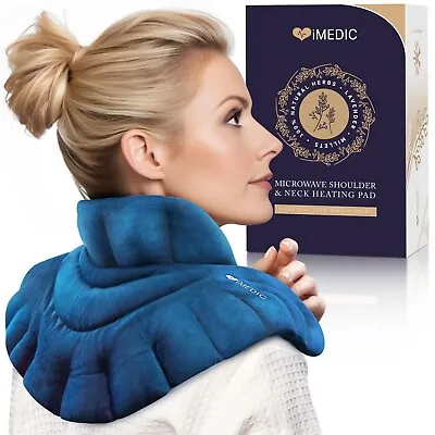 Microwave Neck Warmer Shoulder Wrap Heated Pain Relief Hot Cold Wheat Bag Heat • £18.45