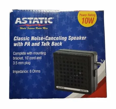 $17.99 • Buy Astatic Classic Noise Canceling Speaker W PA And Talk Back New In Box 302-VS7