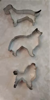 Collie - Poodle - Dachshund  Dog Cookie Cutter Set  3 Pc • £7.70