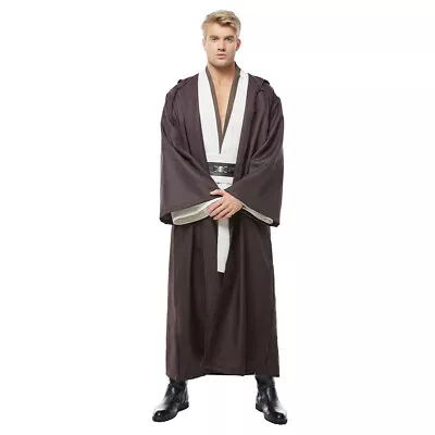 Star Wars Kenobi Robe Jedi TUNIC Cloak Hooded Cosplay Costume Halloween Outfit • $47.06