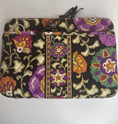 Vera Bradley PURPLE Floral MINI LAPTOP CASE IPad Tablet EBook Hard Zip Case • $28