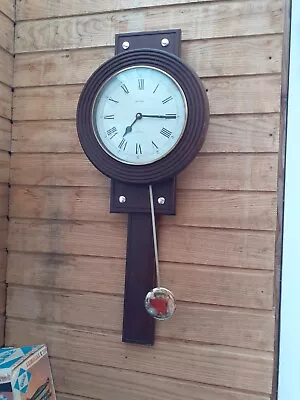 £24.99 • Buy Vintage Metamec Dark Wood Wall Clock, With Pendulum, No Chimes