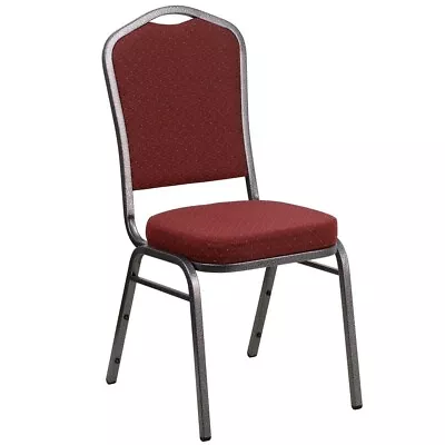 Red Commercial Banquet Stacking Chair Furniture Fabric Thick Seat Steel Frame • $66