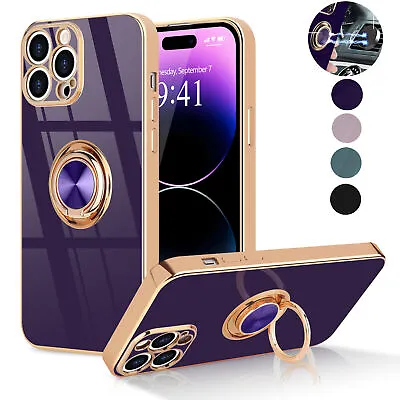 Case For IPhone 15 14 13 12 11 Pro Max Plus XR Shockproof Magnetic Ring Cover • £4.89