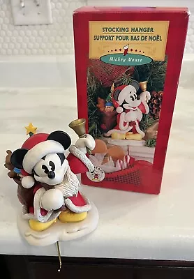 Hallmark Disney Mickey Mouse Santa Claus Christmas Stocking Hanger W/ Box • $19.99