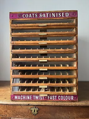 Vintage Coats Haberdashery Countertop Retail Cabinet  • £585