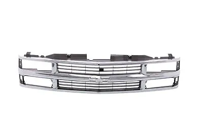 Chrome Grille W/Black Insert For 94-98 Chevy C/K Pickup Suburban Tahoe 95 96 97 • $129.91