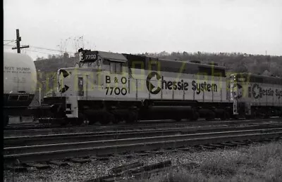 BO Baltimore & Ohio EMD SD20 Locomotive #7700 - Vintage Railroad Negative • $19.45