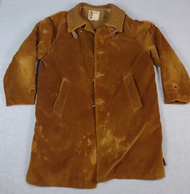 VTG Penny’s Sport Outerwear Corduroy Coat Men's Size 46 Brown Damaged • $9.99