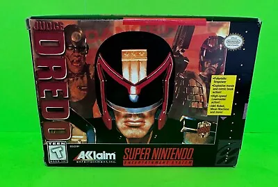 Judge Dredd - (Nintendo SNES 1995) Complete Tested Rare Poster • $100