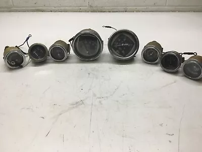 W4 Vintage Boat Gauge Set RPM MPH Amps Temp Oil Pressure Trim Quicksilver 1970 • $150