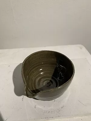 Signed Deep Green Handmade Ceramic Matcha Bowl • $5