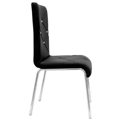 $228.64 • Buy Best Master Faux Leather And Chrome Dining Side Chair In Black (Set Of 4)