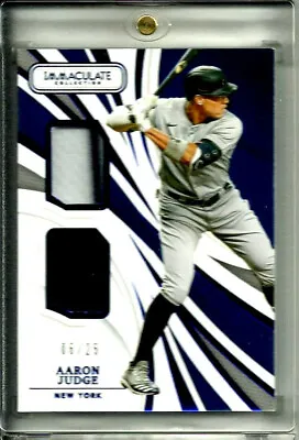 Aaron Judge 2021 Panini Immaculate Dual Pin Striped Relic D# 06/25 Yankees ID-AJ • $80