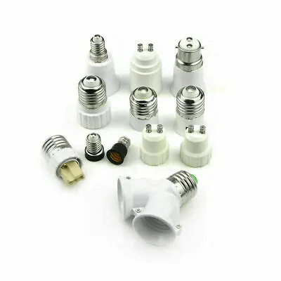 E27 GU10 E14 B22 E12 G9 Bulb Adapter Lamp Converter Holder Extender Light Socket • $1.99