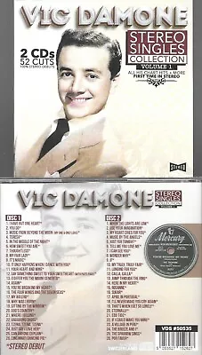 Vic Damone-stereo Singles Collection V.1-first Time Stereo-2 Cds-52 Cuts • $24.99