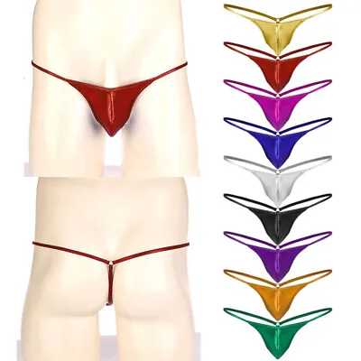 $9.29 • Buy US Men's Shiny Bulge Pouch Briefs Micro Thongs T-back G-string Panties Underwear