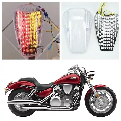 Fit Honda VTX 1300C; VTX1800C; LED Rear Brake Tail Light Lamp+ Turn Signal Clear • $59.15