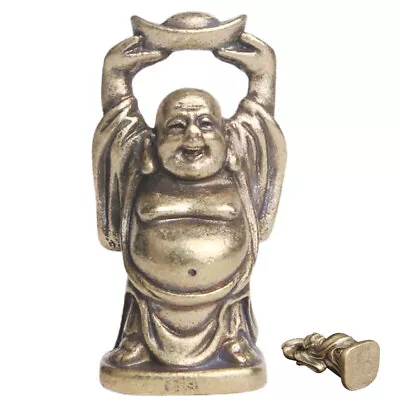 Laughing Buddha Statue Feng Shui Decoration Copper Sculpture-SP • £9.45