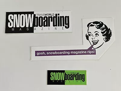 Transworld Snowboard Magazine Vintage Sticker Lot Of  3 Snowboarding • $24