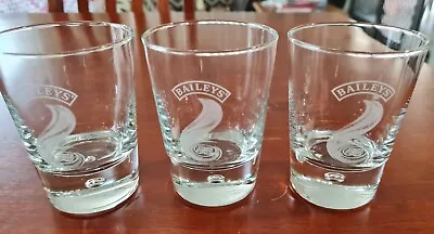 3 X Vintage Baileys Irish Cream Swirls Design Bubble Glass • $30