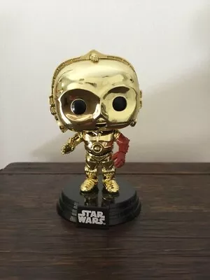 Funko Pop! Star Wars The Force Awakens C-3PO - Bobble Head - Gold Chrome Red Arm • $19.95